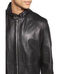 BOSS Nartimo Slim Fit Leather Jacket