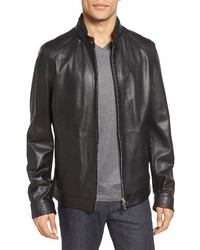 BOSS Nartimo Slim Fit Leather Jacket