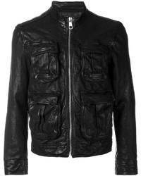 Neil Barrett Leather Zip Jacket