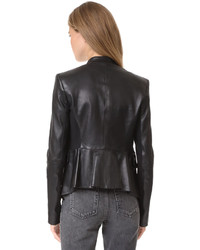 Theory Peplum Leather Jacket