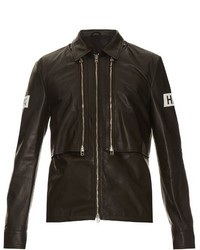 Hood by Air Point Collar Leather Jacket