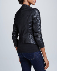 Bagatelle Quilted Leather Motorcycle Jacket