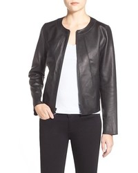 Halogen Reversible Leather Jacket Size X Small Black