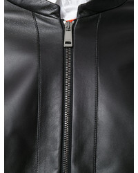 Jil Sander Ribbed Cuff Leather Jacket