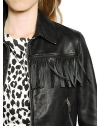 Saint Laurent Nappa Leather Fringe Perfecto Jacket