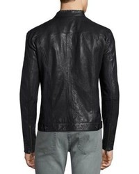 John Varvatos Star Usa Leather Jean Jacket