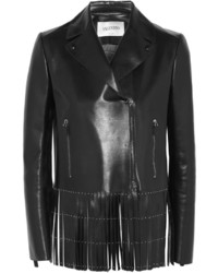Valentino Studded Fringed Leather Jacket