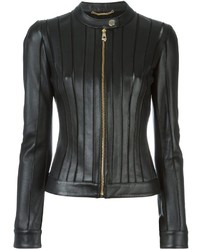 Versace Collection Fitted Leather Jacket
