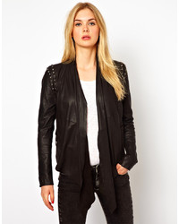 Vila Leather Studded Jacket
