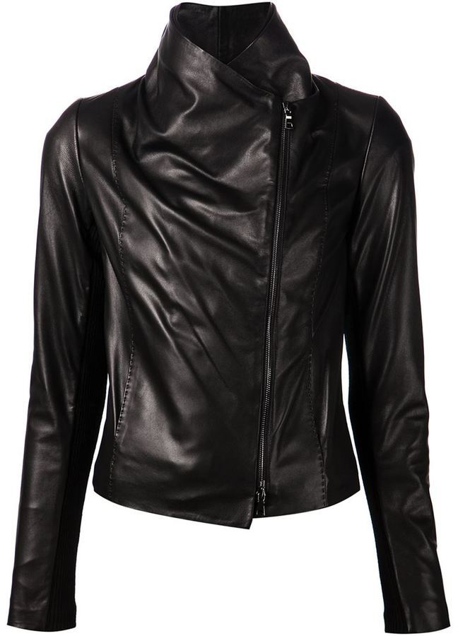 Vince Leather Zip Up Jacket, $995 | farfetch.com | Lookastic.com