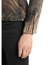 Giorgio Brato Vintage Effect Washed Leather Jacket