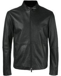 Armani Collezioni Zipped Leather Jacket