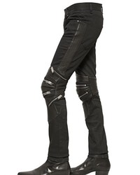 Saint Laurent 155cm Stretch Denim Leather Jeans