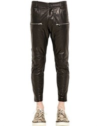 15cm Nappa Leather Light Denim Jeans