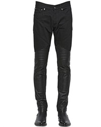 Givenchy 17cm Leather Cotton Denim Biker Jeans
