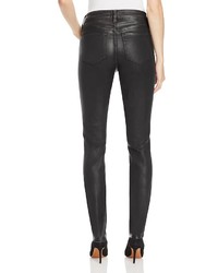 NYDJ Alina Coated Faux Leather Legging Ankle Jeans In Blackgrey