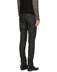 Belstaff Black Coated Eastham Biker Jeans