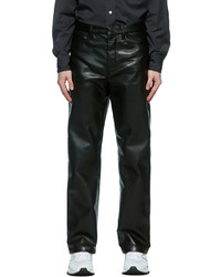 Sunflower Black Faux Leather French Trousers