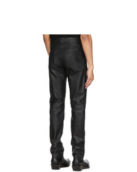 Eastwood Danso Black Leather Cowrie Shell Trousers