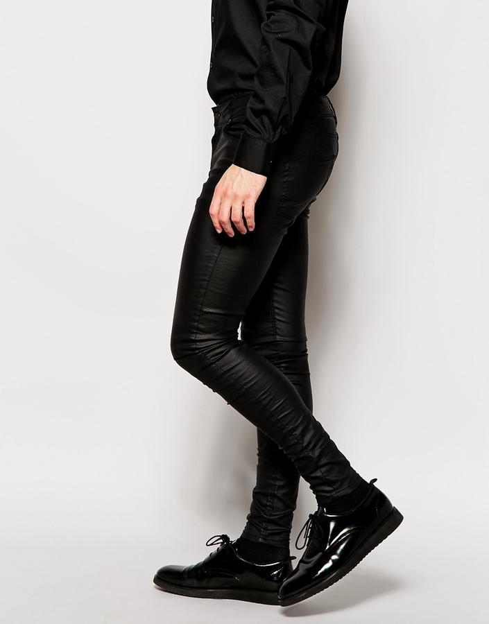 super skinny leather jeans
