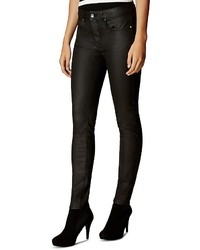 Karen Millen Coated Skinny Jeans In Black