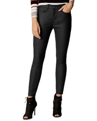 Karen Millen Coated Skinny Jeans In Black
