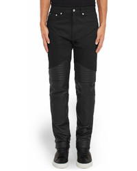 Givenchy Cuban Fit Leather Panelled Denim Jeans