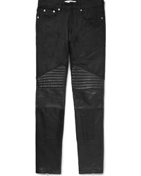 Givenchy Cuban Fit Leather Panelled Denim Jeans