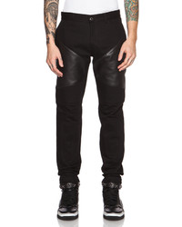 Givenchy Denim Moto Jean With Leather Inserts