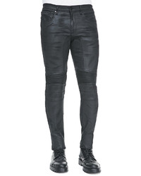 Belstaff Eastham Resin Coated Skinny Jeans Black