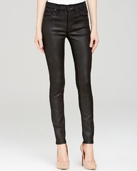 Hudson Jeans Barbara High Rise Super Skinny In Black Wax