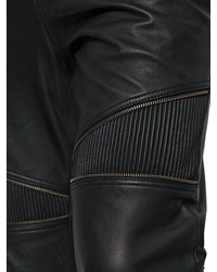 Just Cavalli 17cm Nappa Leather Biker Jeans