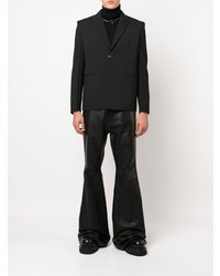 Rick Owens Leather Flared Leg Trousers