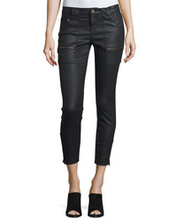 Joie Park Coated Denim Cropped Skinny Jeans