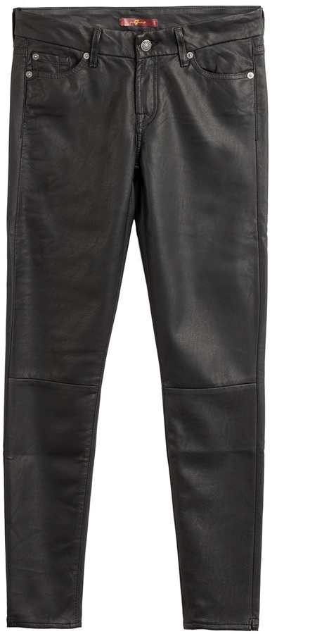 7 for all mankind coated skinny jeans