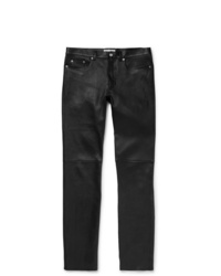 Saint Laurent Slim Fit Leather Trousers