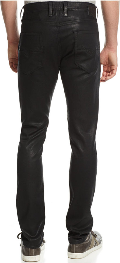 GUESS Slim Tapered Coated Jeans, $128 | Macy's | Lookastic