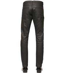 The Kooples 16cm Leather Effect Stretch Denim Jeans