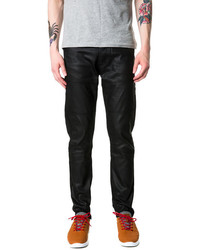 The New Standard Edition The Dean Deluxe Skinny Denim In Black Wax Coated