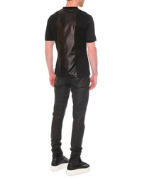 Alexander McQueen Woven Zip Pocket Coated Jeans Black