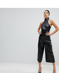 Asos Tall Jumpsuit In Jacquard With Detail