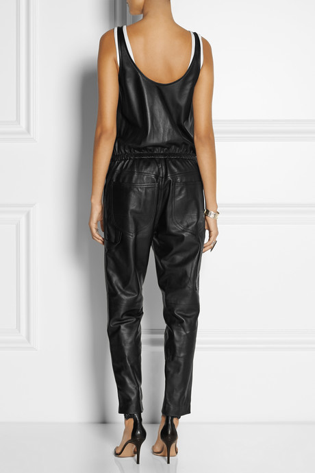 R 13 R13 Leather Jumpsuit 1 750 NET A PORTER.COM Lookastic