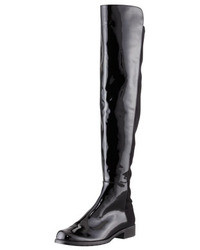 Stuart Weitzman 5050 Patent Leather Knee High Boot Black