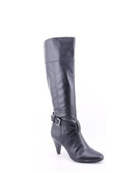 Alfani Bernie Black Faux Leather Fashion Knee High Boots