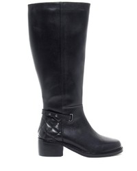 Asos Collosal Leather Knee Boots Black