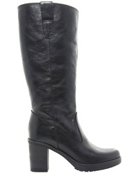 Asos Colorado Leather Knee High Boots Black