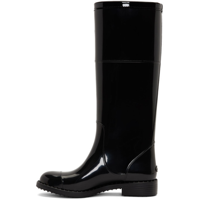 Jimmy Choo Black Edith Tall Boots, $276 | SSENSE | Lookastic