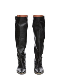 Staud Black Leather Wally Boots