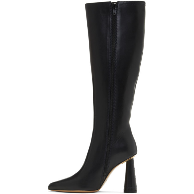 Jacquemus Black Les Bottes Leon Haute Boots, $308 | SSENSE | Lookastic