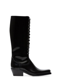 Calvin Klein 205W39nyc Black Western Faye 40 Leather Boots